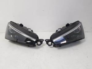 SKODA SCALA LAMPA PRAWA LEWA KOMPLET PRZÓD CRYSTAL LIGHTING IDEALNE 657941015A 657941016A