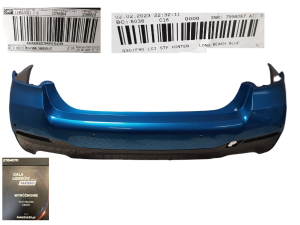 ŁADNY TYLNY ZDERZAK DYFUZOR TYŁ BMW 5 G30 F90 LCI LIFT 20-25  M-PAKIET  6XPDC 21754011 LONG BEACH BLUE