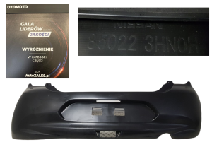 FABRYCZNIE NOWY ORYGINALNY ZDERZAK TYLNY TYŁ NISSAN MICRA IV 4 LIFT K13  13-17 85022-3HNOH