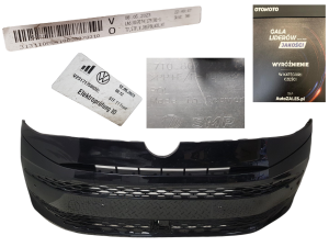 ŁADNY ZDERZAK PRZEDNI PRZÓD VW T7 TRANSPORTER MULTIVAN 21-25 4xPDC 7T0 7T0807221C LC9X DEEP BLACK