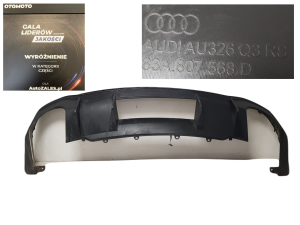 ORYGINALNY SPOILER DYFUZOR TYLNEGO ZDERZAKA TYŁ AUDI RS Q3 RSQ3 II 2 18-25 83A807568D