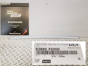 NOWA ORYGINALNA LISTWA ZGARNIAJĄCA DRZWI PRAWA TYLNA KIA SORENTO IV 4  PRAWY TYŁ 83860-P2000