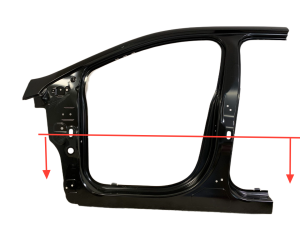 NOWY ORYGINALNY LEWY PRZEDNI PRÓG SŁUPEK FORD EDGE MK2 II 2 15-24 ft4z-58211a11-a